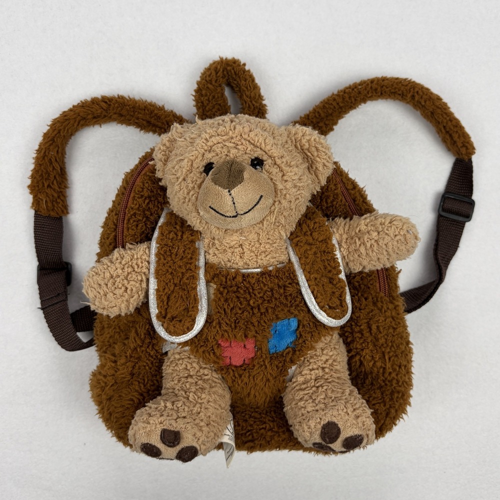Imagine Nation Kids Brown Plush Teddy Bear Backpack with Detachable Toy 2012